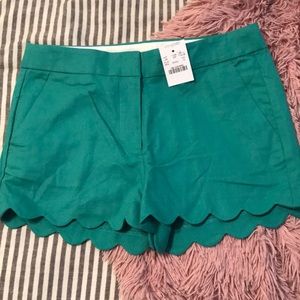 CrewCuts Green Scalloped Shorts